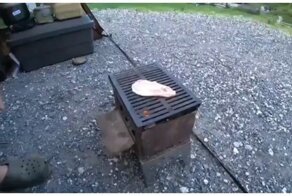 Не самая удачная попытка пожарить мясо