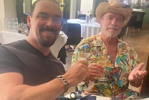 Александр Невский отметил 50-летие вместе с Арнольдом Шварценеггером