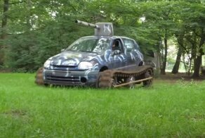 «Clio-Tank» — в Нидерландах создали танк на базе старенького Renault, но проездил он недолго