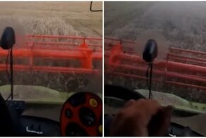 Комбайнер вскипел на работе