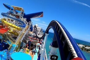 Видео: первые американские горки на борту круизного лайнера