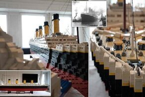 Копия Титаника из 25 000 игрушечных кубиков LEGO