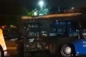 В Москве сгорел электробус