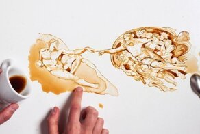 Итапльянская художница пишет кофейные картины