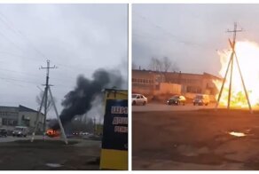 На шоссе в Ульяновске попал на видео взрыв УАЗа