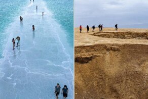 14 грустных фото о том, как исчезает Мертвое море