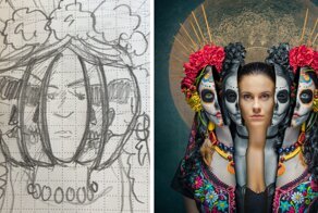 Художник превращает грубые наброски в потрясающие работы