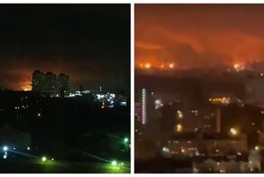 Опубликованы, поражающие своей масштабностью, кадры зарева пожара после взрыва на НЛМК