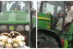 В ЗАГС на Майбахе - отстой: реальные пацаны глубинки ездят только на тракторах и комбайнах