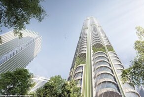 Архитекторы представили небоскрёб, который поглощает CO2