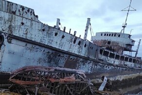 Кладбище кораблей на губе Пала