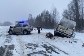 Авария дня. Безумный обгон в условиях плохой видимости в Архангельской области