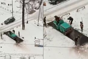 Выпал снег — пришла пора укладывать асфальт