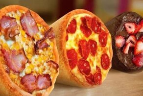 Вкусный конус и сусальное золото: такую пиццу вы еще не ели