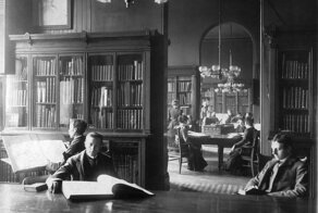 Ретро-фото библиотеки Цинциннати, которую снесли в 1955 году