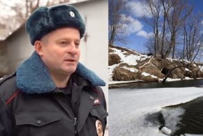 Полицейский спас ребёнка, провалившегося под лёд в Липецкой области
