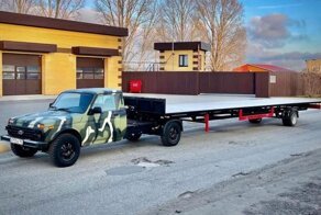 «Ниву» превратили в седельный тягач с удлинённой колёсной базой