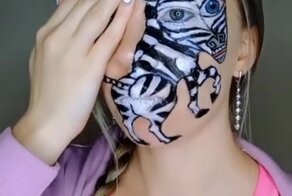 Макияж "Танцующая зебра"