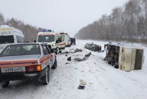 Авария дня. Момент смертельного ДТП на трассе в Башкирии