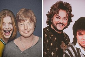 Знаменитости, позирующие с молодыми версиями себя