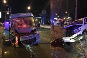 В Москве внедорожник протаранил рейсовый автобус — пострадали 10 человек
