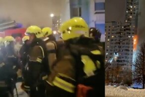 Пожар в жилом доме в Москве