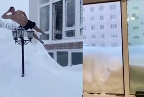 "Искупайся в сугробе": новый тренд жителей Сахалина