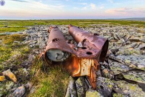 Зона сброса ракетных ускорителей на острове Кильдин