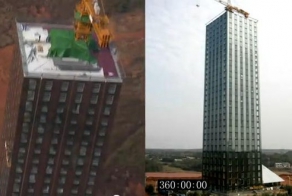 В Китае 30-этажное здание построили за 360 часов (видео)