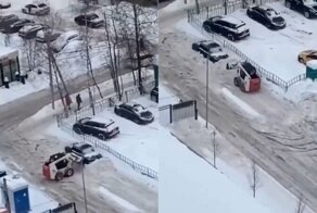 "Мстя моя будет снежная": снегоуборщик наказывает автовладельца за неправильную парковку