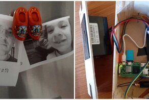 Заботливый сын смастерил для бабули специальный принтер, который сам дарит ей воспоминания