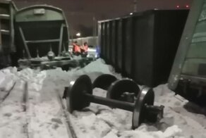 Два железнодорожника пострадали при сходе вагонов в Москве