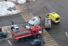 ДТП с участием автомобиля скорой помощи в Рязани