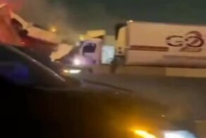 Эффектная авария из-за гололёда