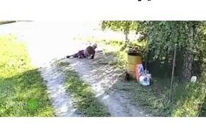 Драчливый баран подкрался к мужчине