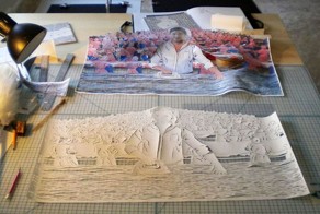 Картины из листа бумаги (30 фото)