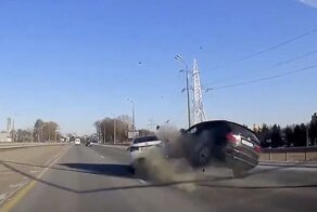 Это ж надо было так постараться: в Минске женщина на BMW протаранила попутный Chevrolet