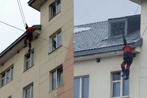 В Мурманске рабочий слетел с крыши, пытаясь очистить ее от снега