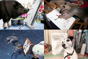 10 самых известных животных-художников (10 фото)