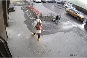 Брошенный хулиганом кирпич едва не упал на голову девушке