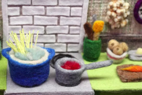 Залипательная покадровая анимация из войлочной шерсти