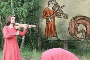 Весельчаки воссоздают странные сцены со средневековых рисунков