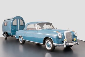 Редкое купе Mercedes-Benz 1960 года выпуска и соответствующий прицеп выставили на продажу