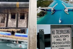 Во Флориде тусовщиков на лодке едва не раздавил подъемный мост