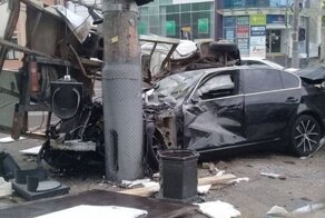 Авария дня. В Краснодаре водитель BMW протаранил «ГАЗель»