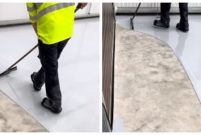 Заливка пола в складском помещении