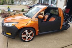 Необычный трёхколесный VW Beetle с передком от Ford Focus