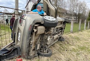 Авария дня. ДТП с переворотом из Смоленской области