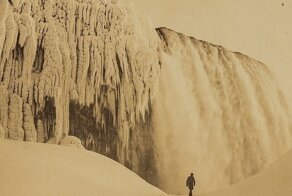 Замёрзший Ниагарский водопад и другие снимки из далёкого 1885 года