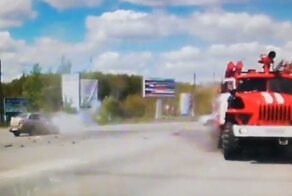 Авария дня. Столкновение таксиста с пожарной машиной в Нижегородской области